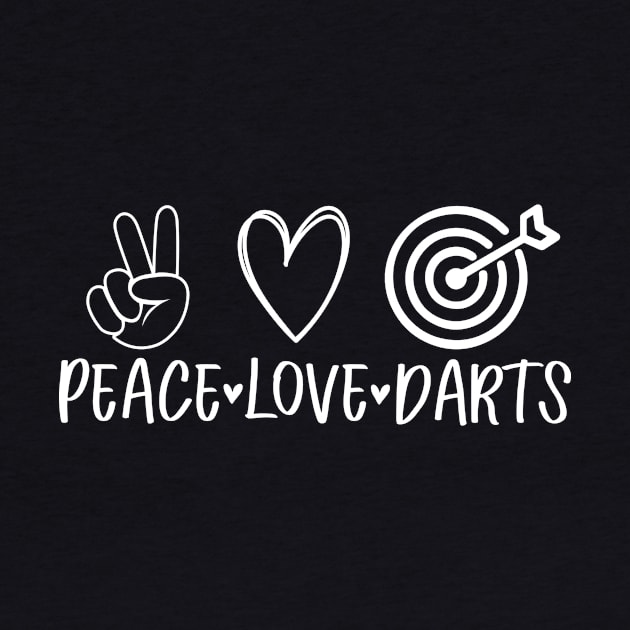 Darts design - peace love darts, darts lover by colorbyte